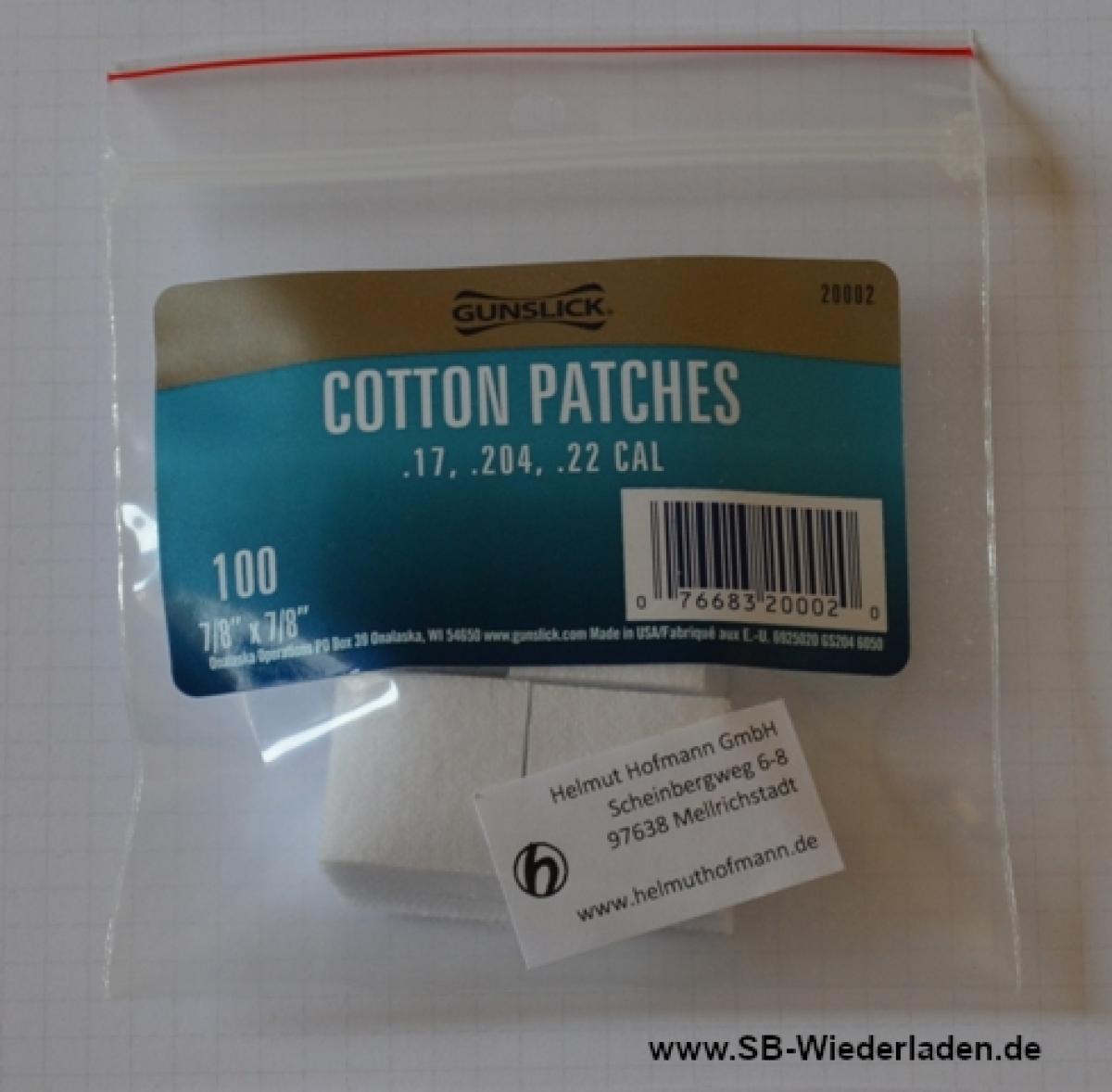 Gunslick Patches Kaliber .17/.22  100Stück